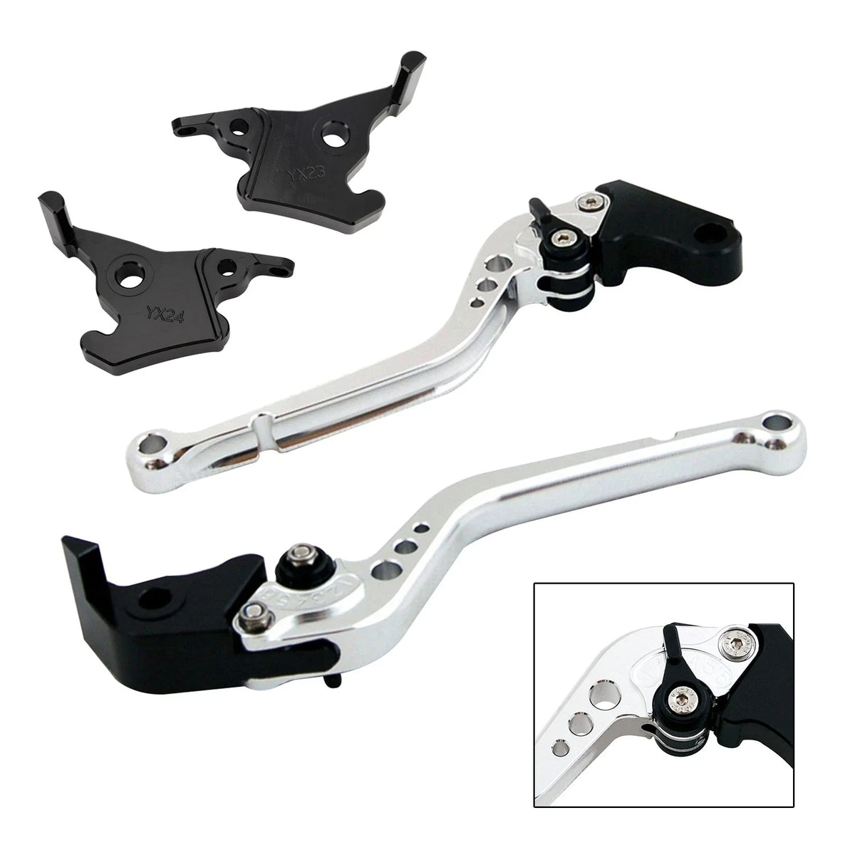 Long Clutch Brake Lever for Yamaha XMAX 300 (2023–2025) Silver