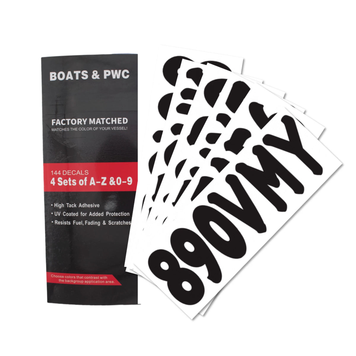 Boat Hull Identification Registration Kit 4 Sets of A-Z & 0-9 Fit Marine Vehicle