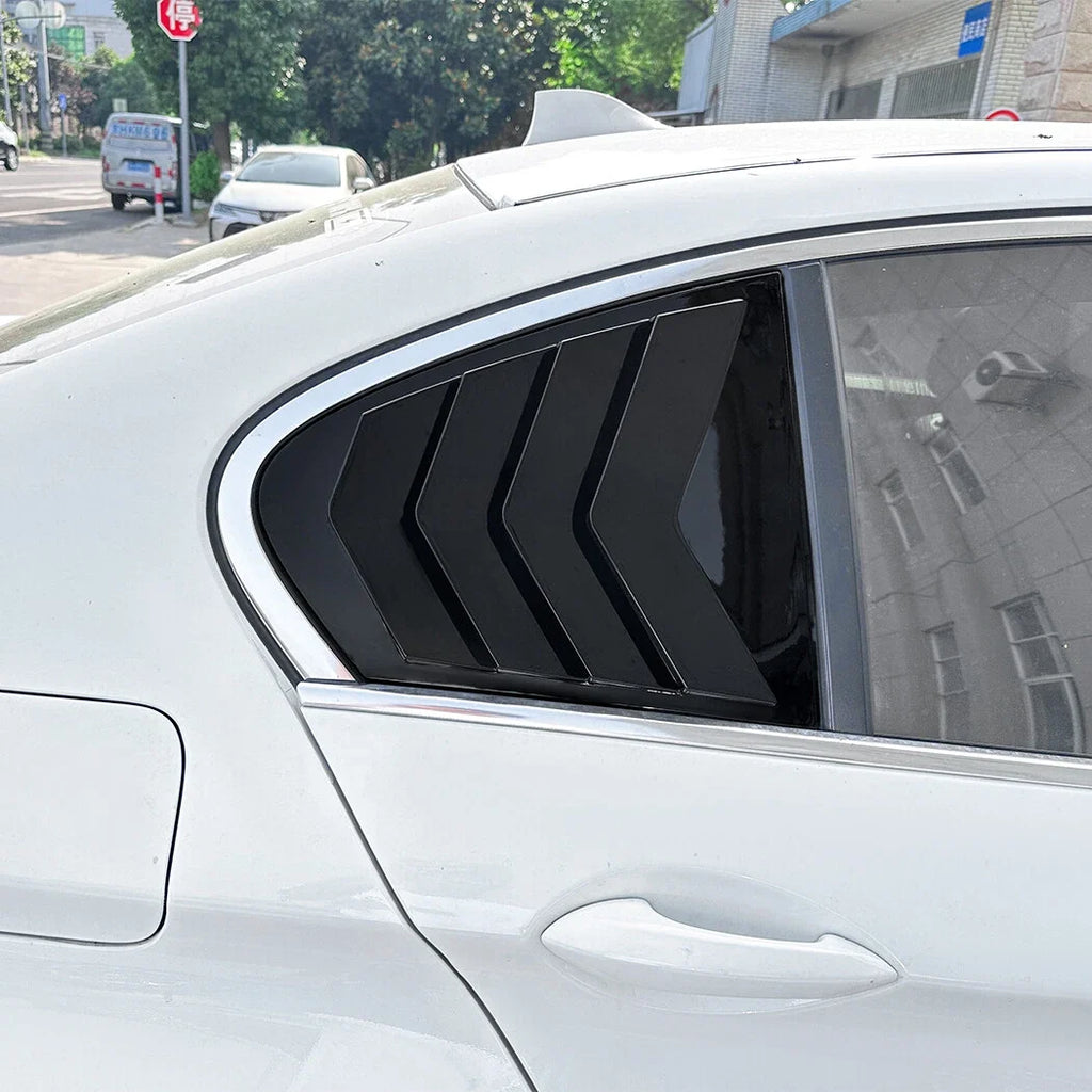 Gloss Black Rear Window Quarter Duct Louver Vent Cover for BMW 5 Series F10 (2011–2017)