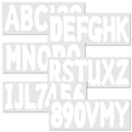 Set of 4 Boat Registration Identification Numbers Decals A-Z & 0-9 White