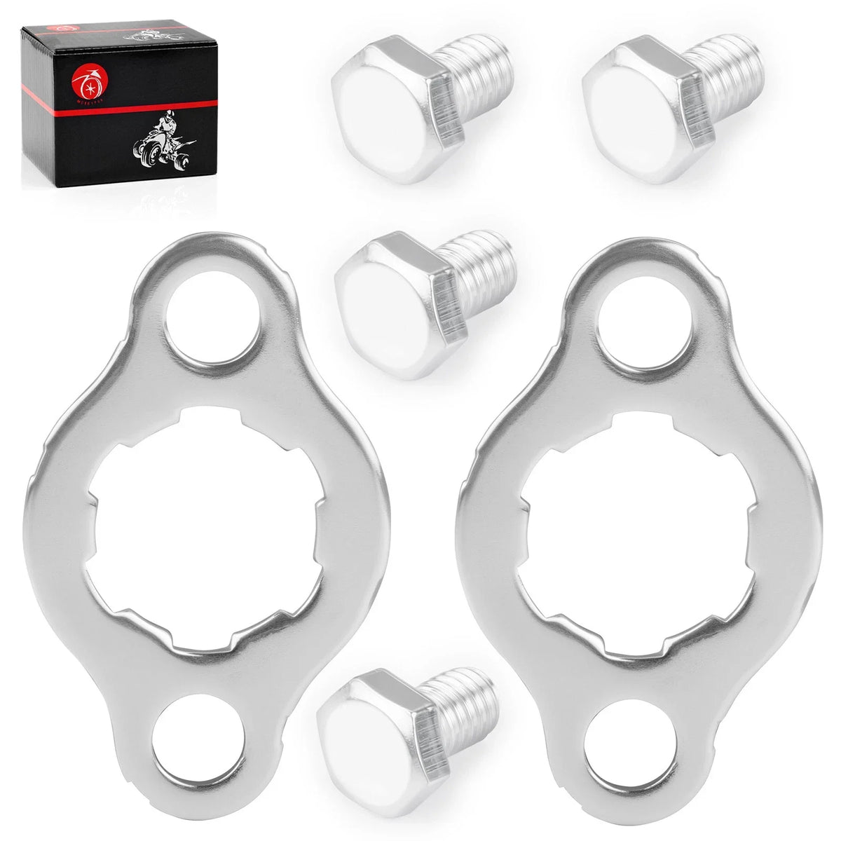 2X Engine Front Sprocket Retainer Plate with Hex Bolt for Honda XL75 (1977–1979)