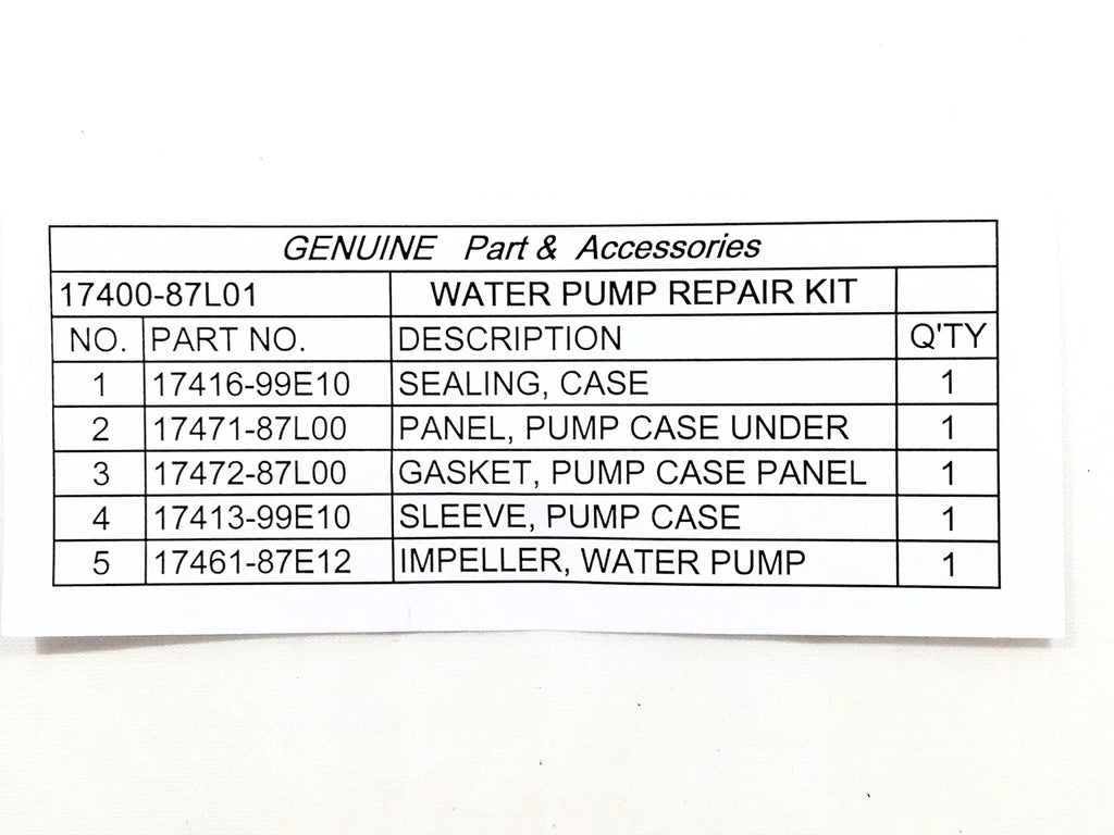 Water Pump Kit for Suzuki DF70-DF80-DF90 (17400-87L00)