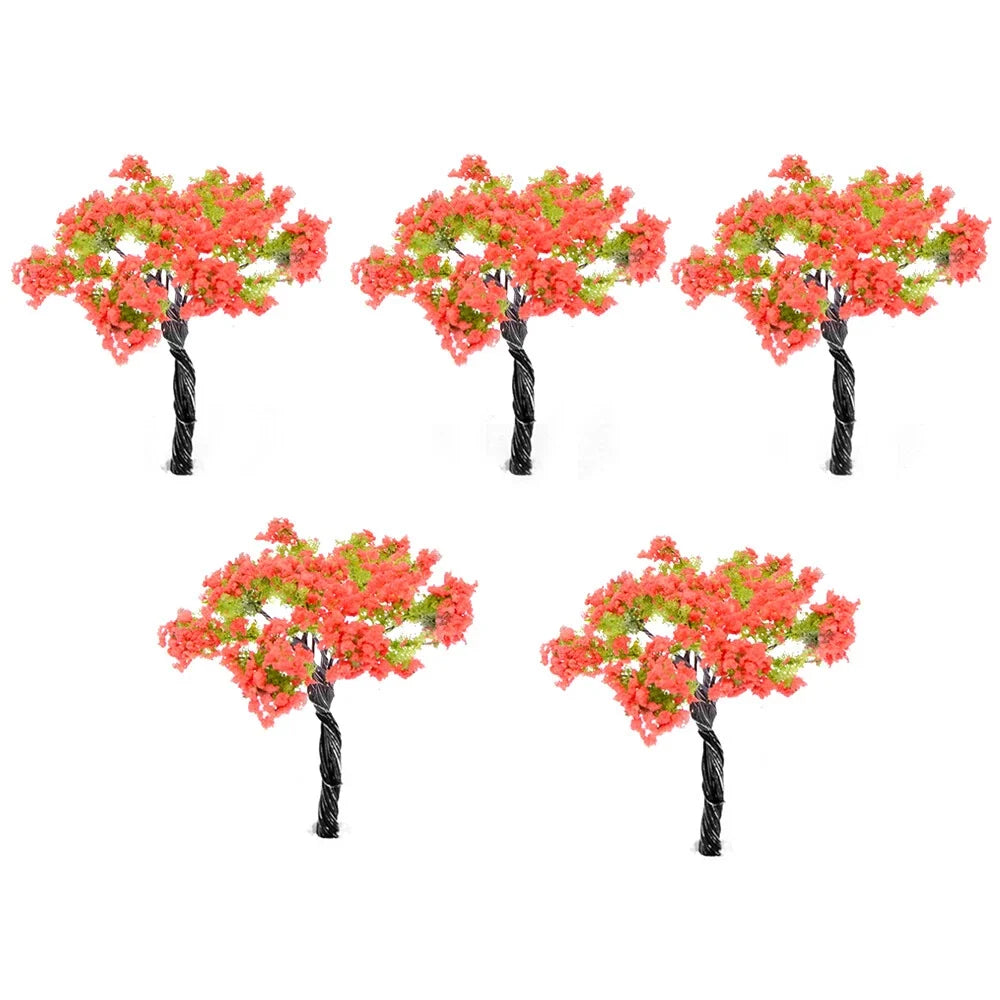 20Pcs Flower Model Trees for HO OO Scale Train Layout (6.5cm)
