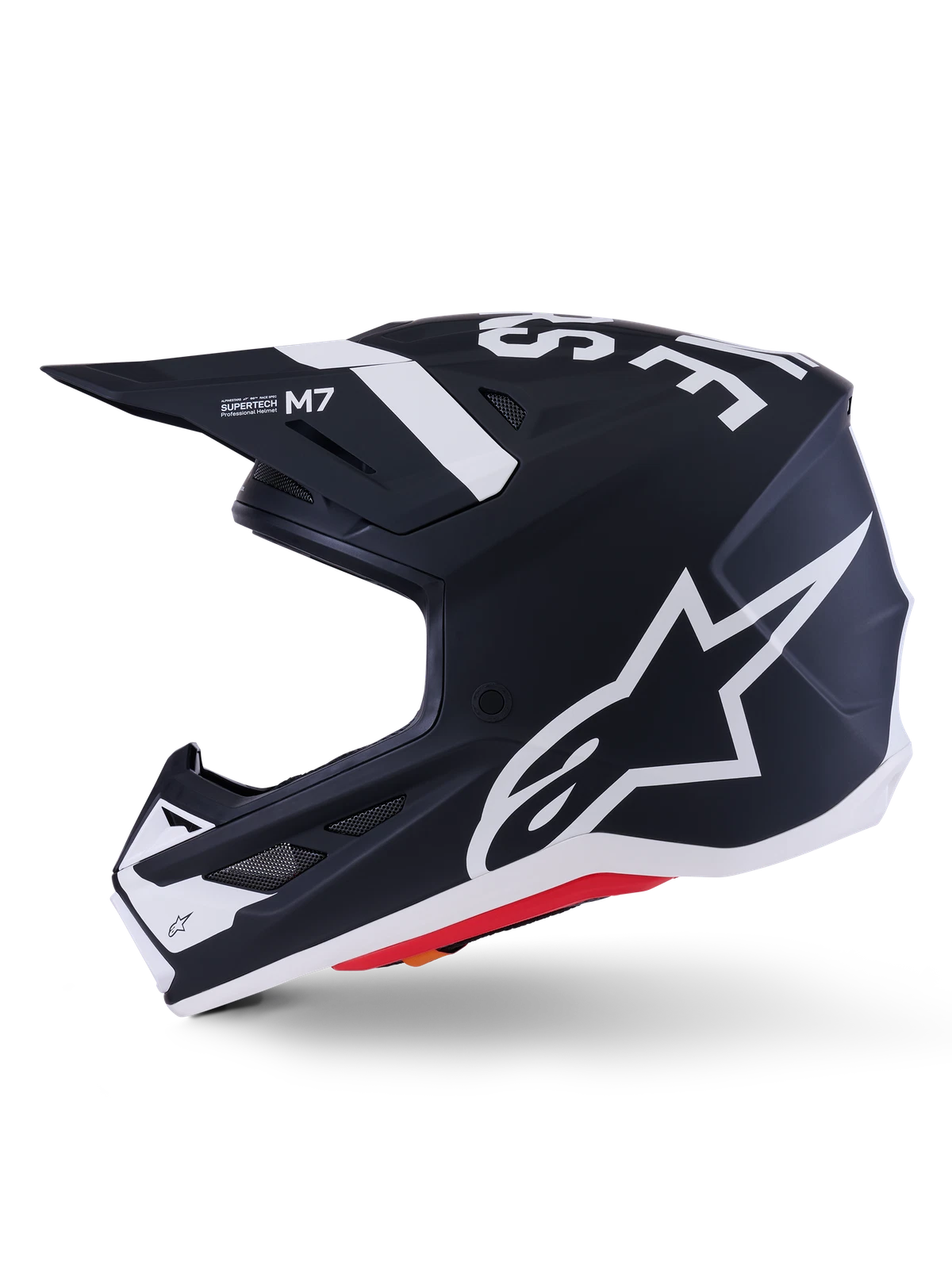 Alpinestars SM7 Dasher Helmet Black/White Matte Offroad Motorcycle Helmet