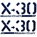 MasterCraft Boat Raised Decals 7506133K - Navy Blue X-30 (set of 2)