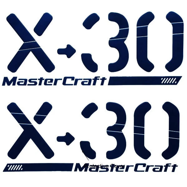 MasterCraft Boat Raised Decals 7506133K - Navy Blue X-30 (set of 2)