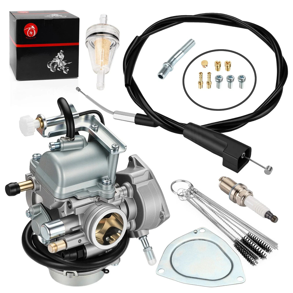Carburetor w/ Throttle Cable for Suzuki Ozark 250 LT-F250 (2002–2007) 13110-05G01