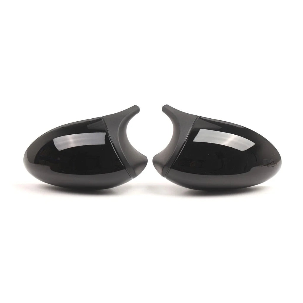 2Pcs Black M-Style Wing Side Mirror Cap Covers for BMW E90 E92 E93 (2007–2013)