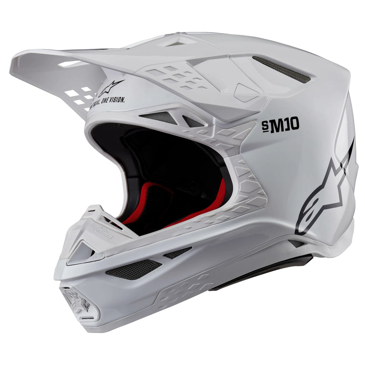 Alpinestars Supertech S M10 Offroad Helmet White Glossy for MX & Motocross