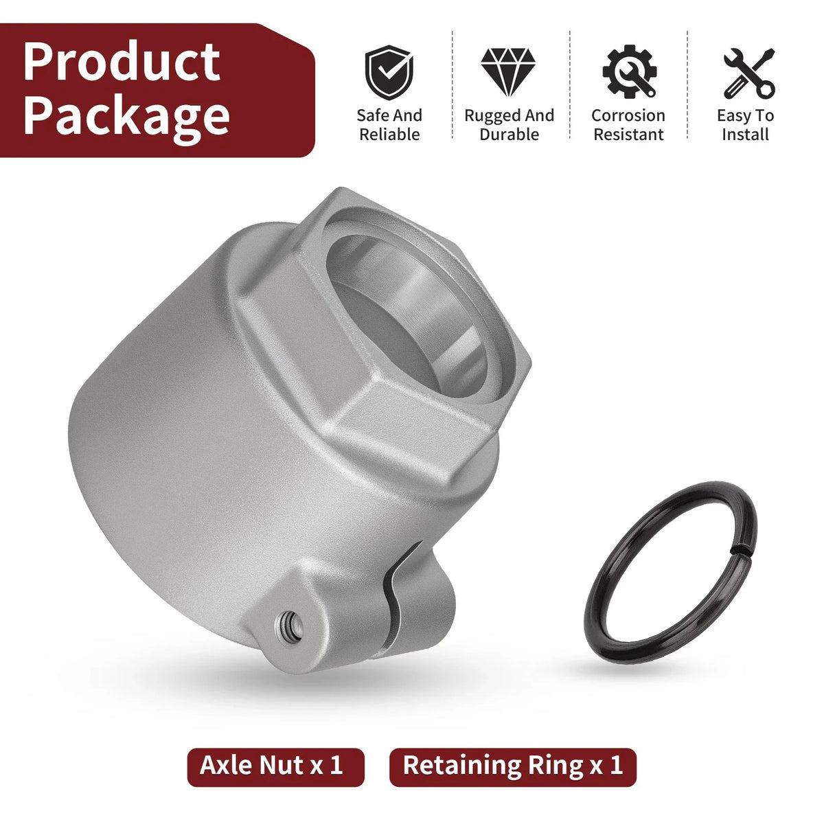 Axle Nut & Retaining Ring for Polaris Trail Blazer 330 (2011–2013) 5137563 7670160
