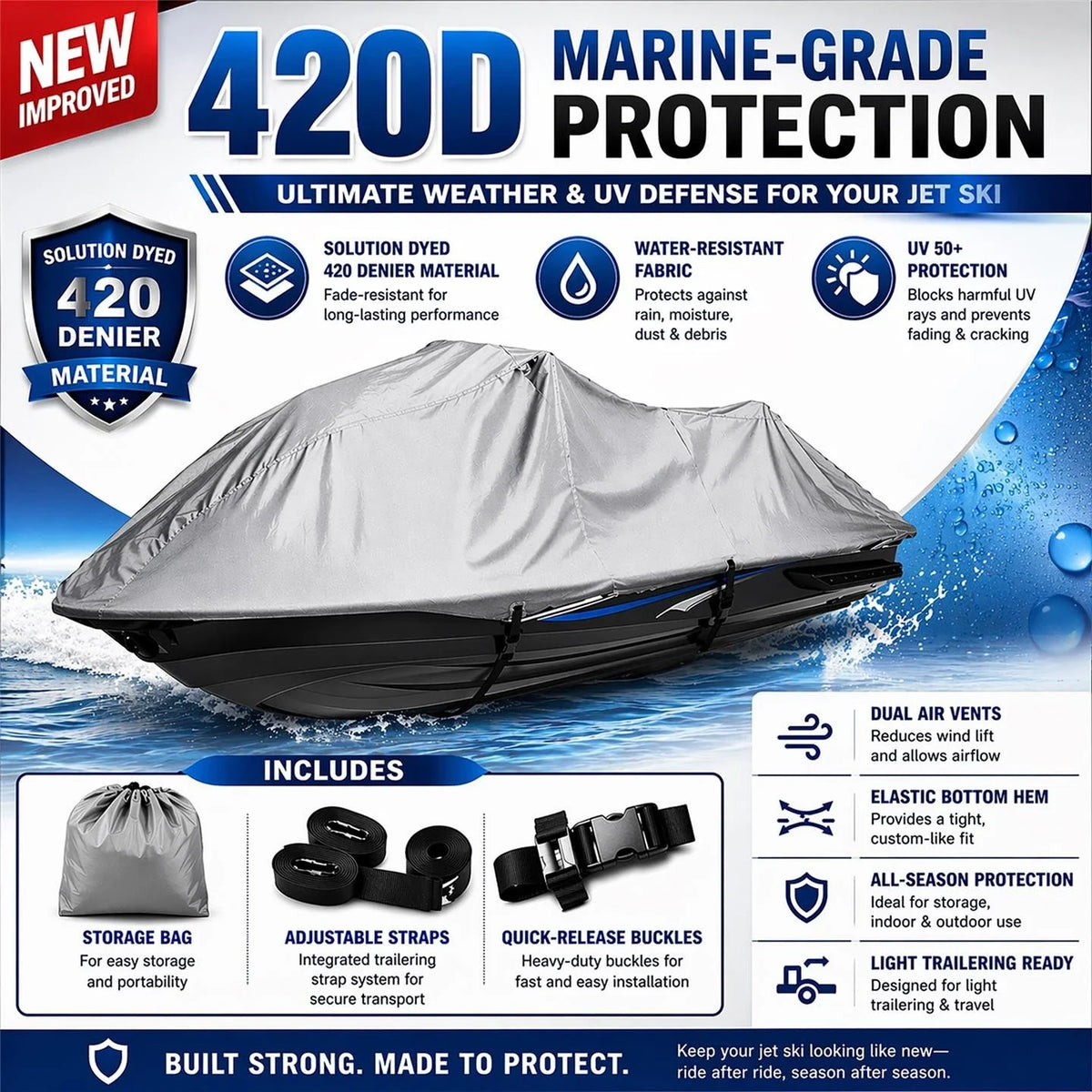 Jet Ski Cover for Seadoo Bombardier RX/RX Di (2000–2003)