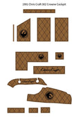 EVA Foam Teak Decking Flooring Mat for Chris Craft 302 Crowne (1991)