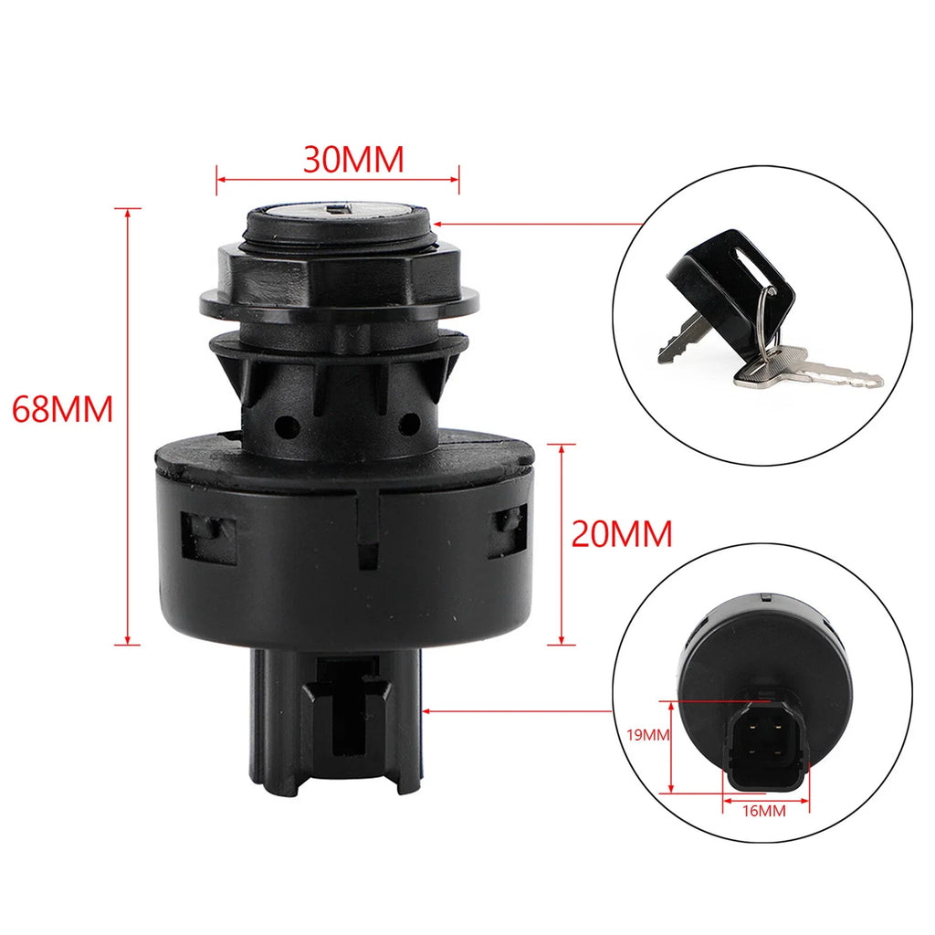 Ignition Key Switch for Yamaha Rhino YXR450 660 700 Viking VI Wolverine YXZ1000R
