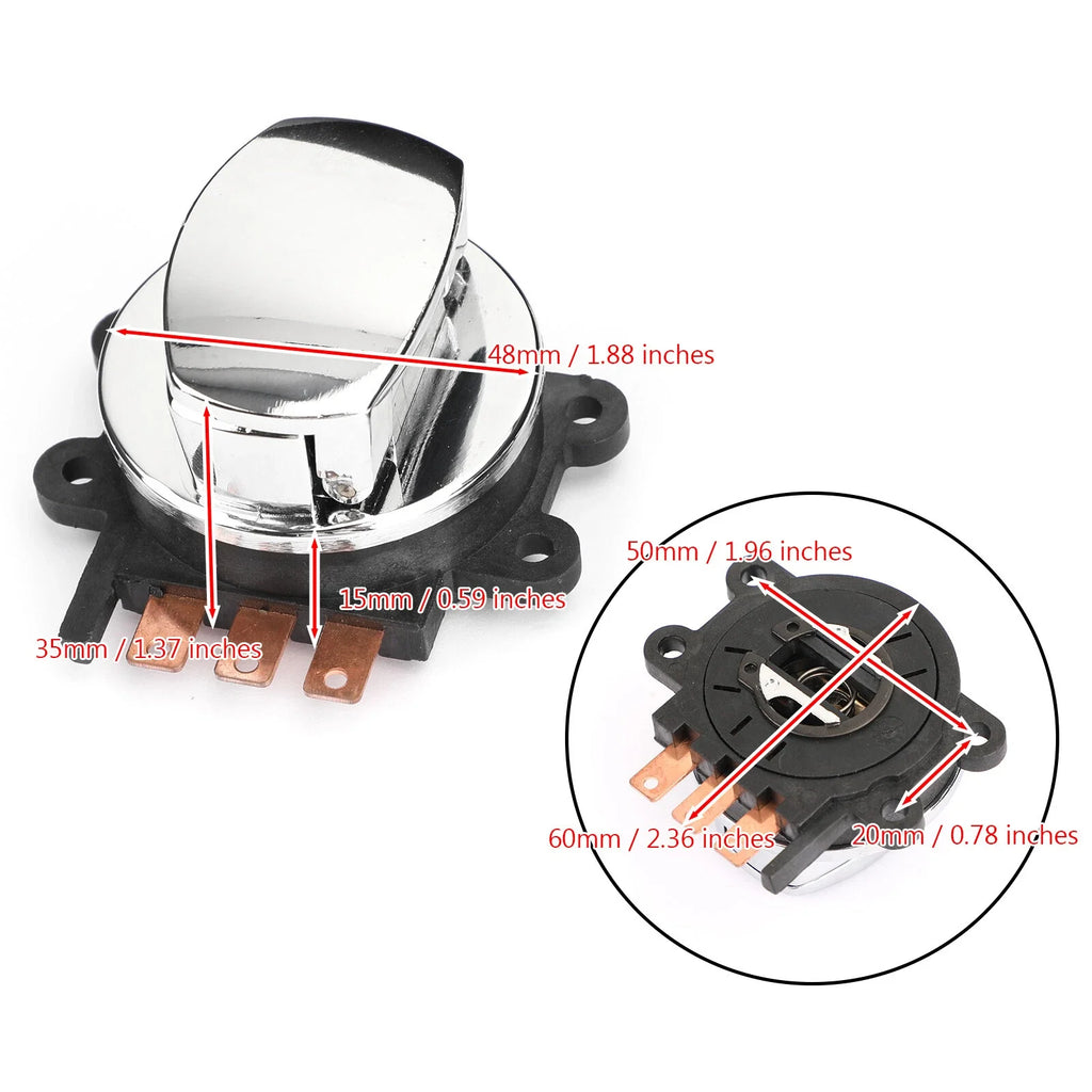 Chrome Ignition Switch w/Keys for Softail FXDWG Road King (1996–1999) 71313-96A