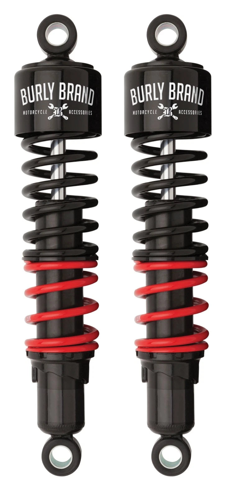 Burly Brand Stiletto Shocks 15 Inch for Harley Sportster 2004-2023 Black