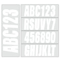 (White)Custom Boat Registration Numbers Letters Decals 4 Sets of A-Z & 0-9
