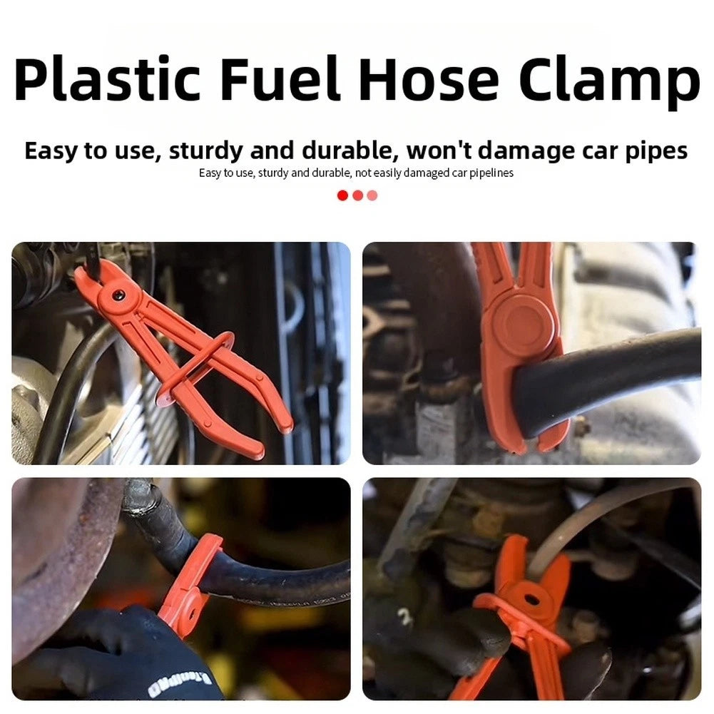 3 Piece Plastic Fuel Line Pinch Off Pliers Set with Straight Bent Head for Cars