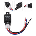 Black 12V, 40A Car Automotive Van Boat Bike 4 Pin SPST Relay with Cable