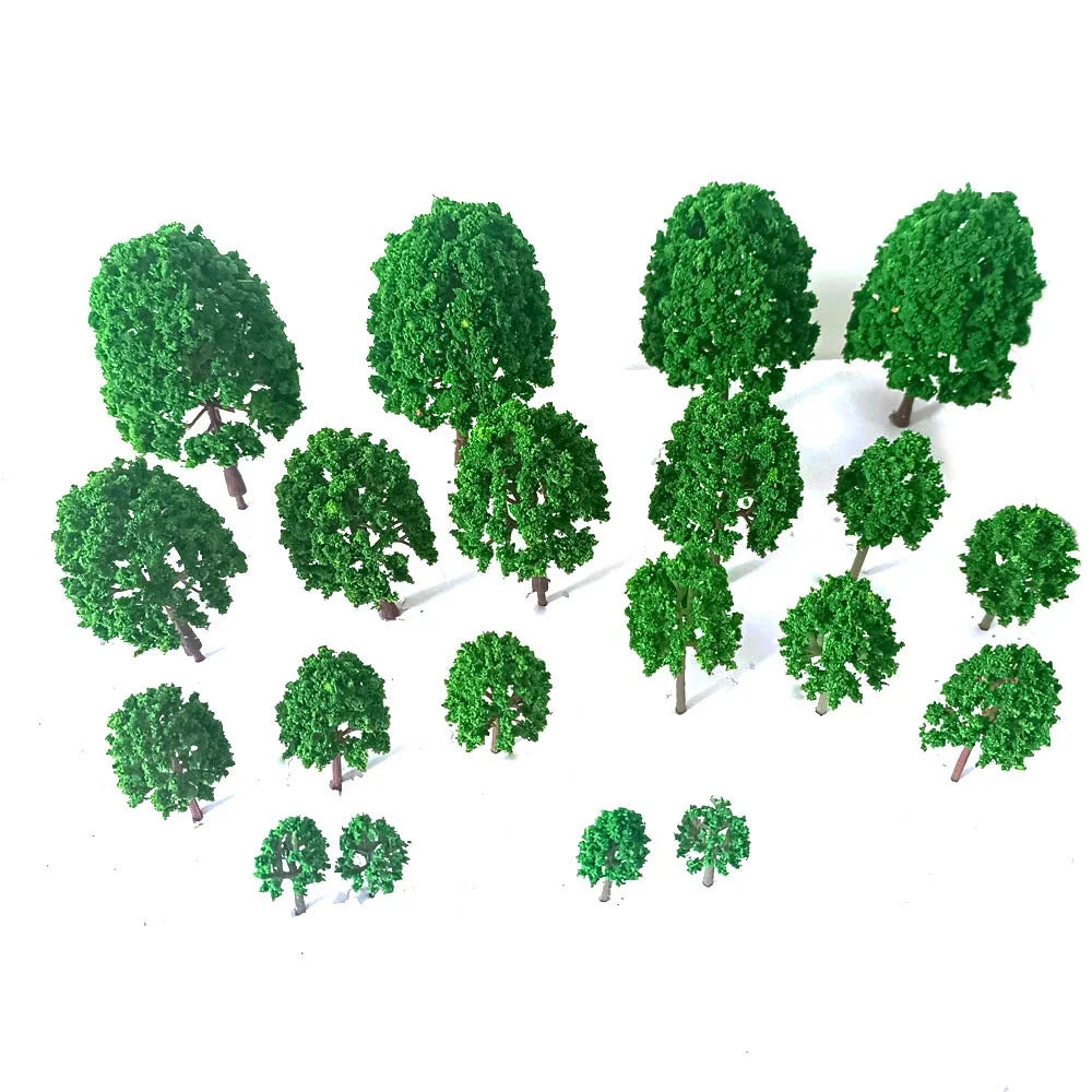 20pc Mixed Size Model Trees for Train Railroad Scenery (Scale)