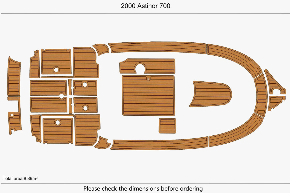 EVA Foam Teak Deck Flooring Mat for Astinor 700 (2000)