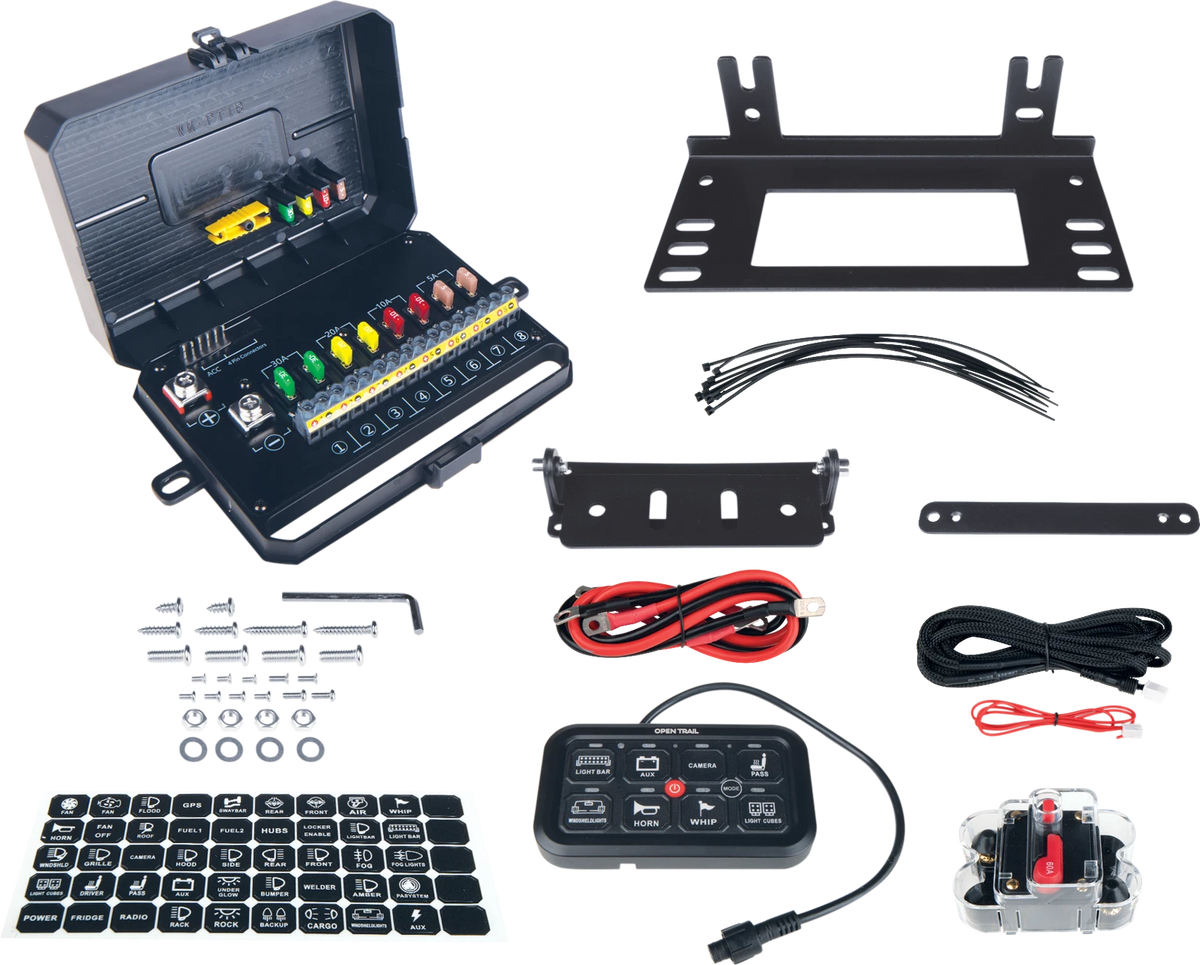 OPEN TRAIL Multifunction RGB Switch Panel 8 Gang for ATV UTV Off Road Vehicles