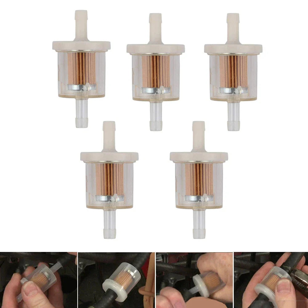 5pc Inline Fuel Filter for B & Stratton (493629, 5065, 5065D, 490197001)