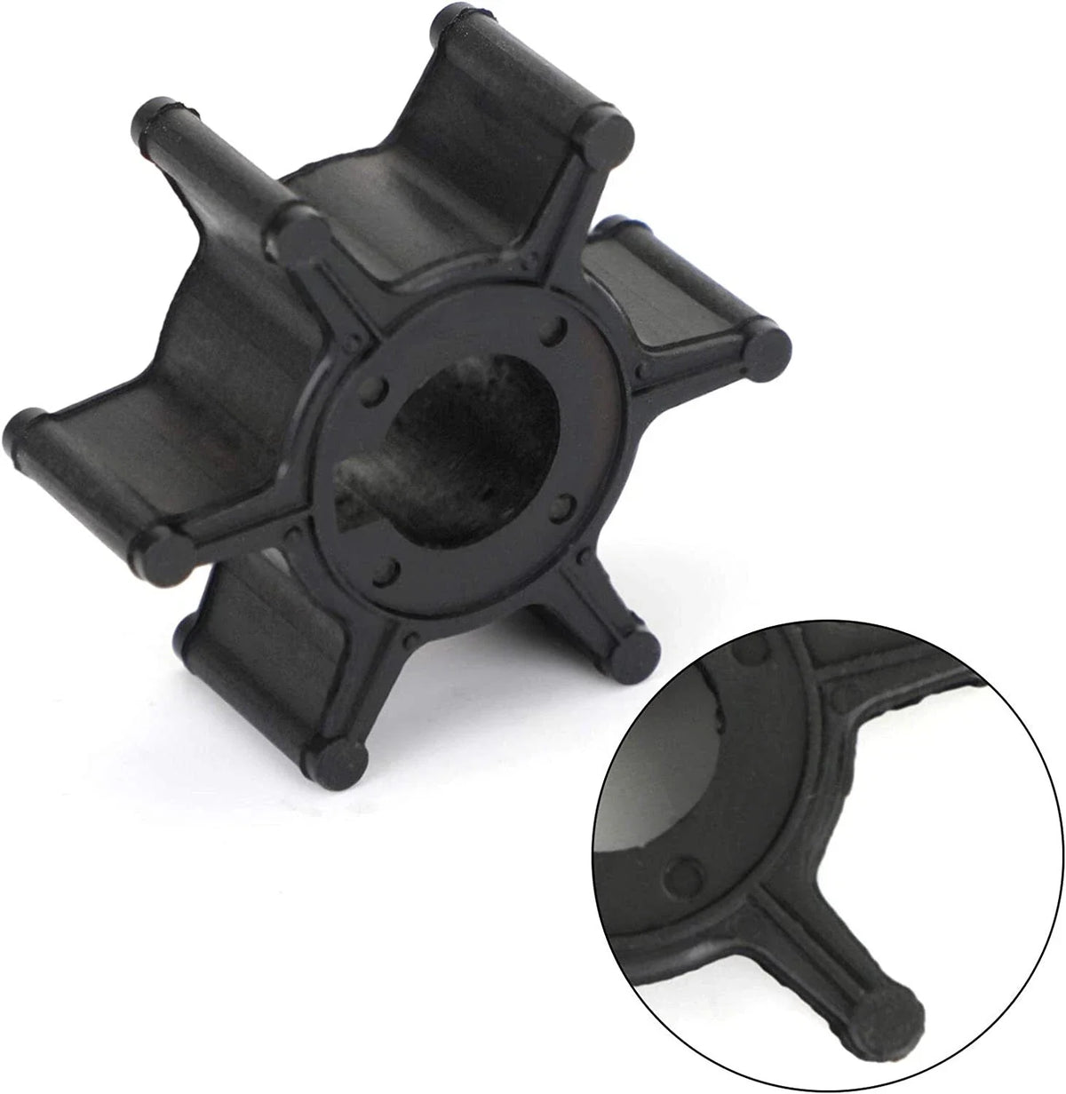 Water Pump Impeller with Pin for Yamaha 2.5hp 4-Stroke (1999–2005) 6L5-44352-00