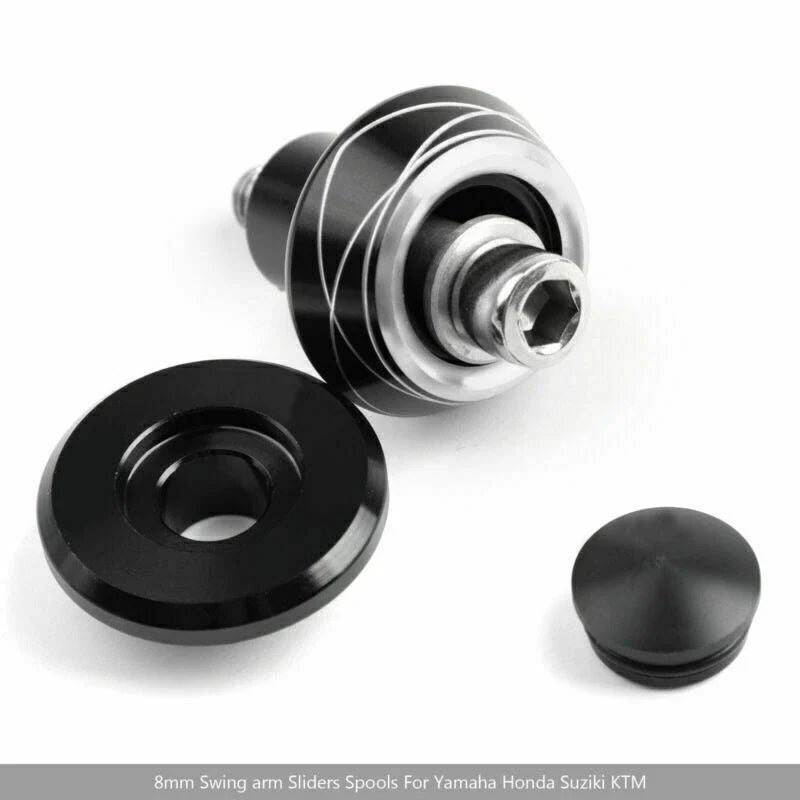 Pair of 8mm CNC Swingarm Spools for Suzuki Honda (T9)