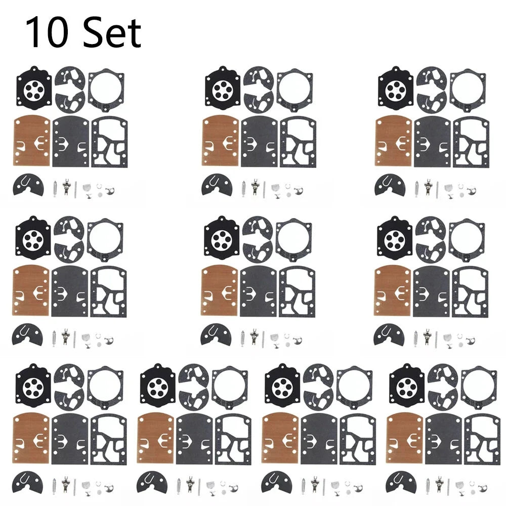 Set of 10 Carburetor Repair Rebuild Kits for K10-WB Trimmers Blowers Chainsaws