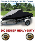 600 Denier Jet Ski Cover for Sea Doo GTS (2017) Black/Grey