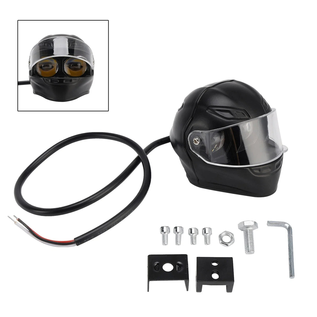 20W LED Worklight Spotlight for Motorcycles (Helmet-Mount)