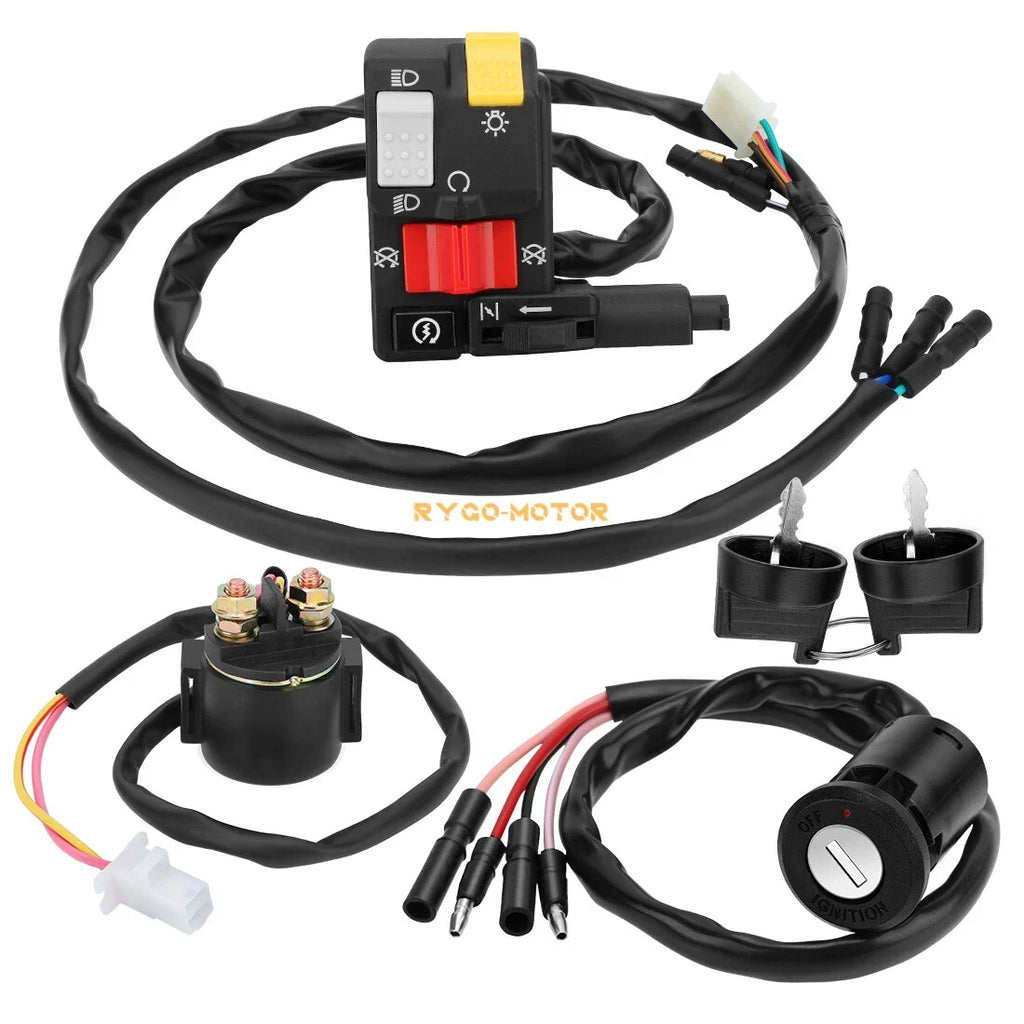 Handlebar Key Starter Relay Switch Kit for Honda FourTrax 300 (1988–2000)