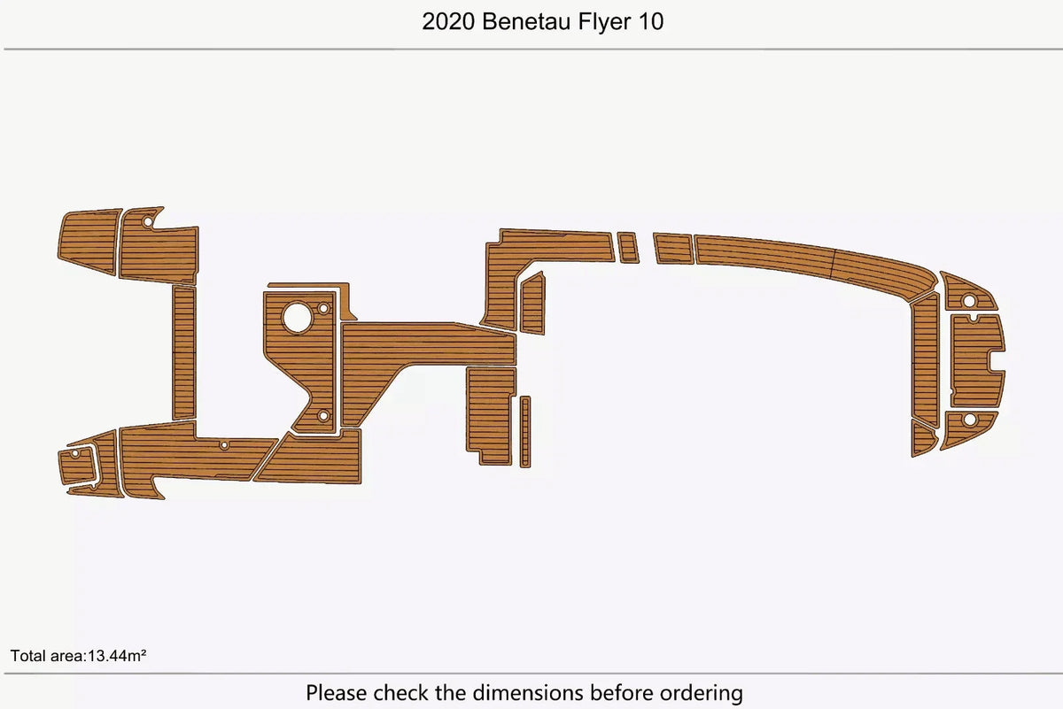 EVA Foam Teak Deck Flooring Pads for Benetau Flyer 10 (2020)