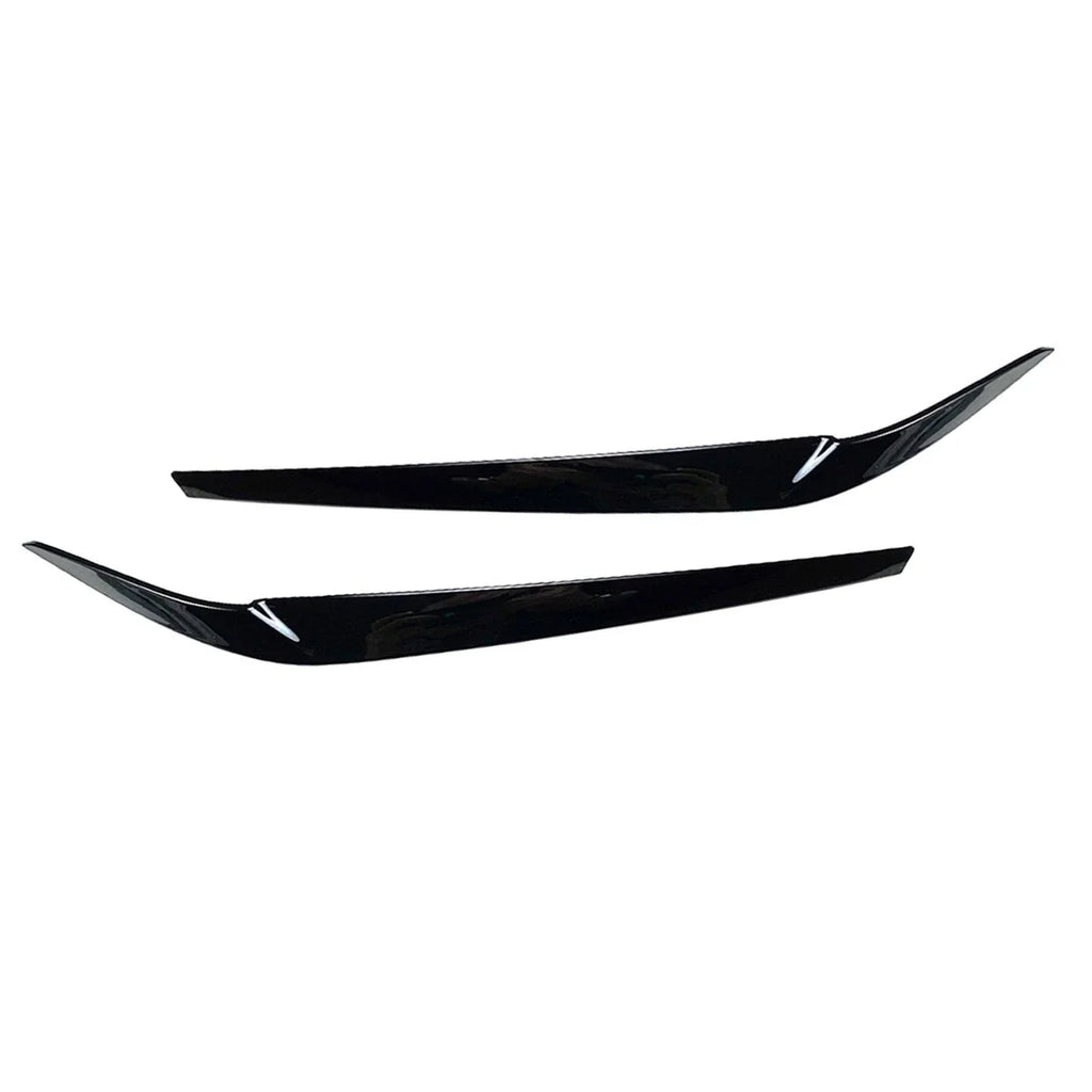 Pair Black Headlight Eyelid Eyebrow Trims for BMW 5 Series G30 G31 (2017–2021)