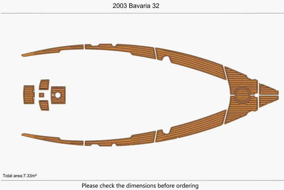EVA Foam Teak Deck Floor Mat for Bavaria 32 (2003)