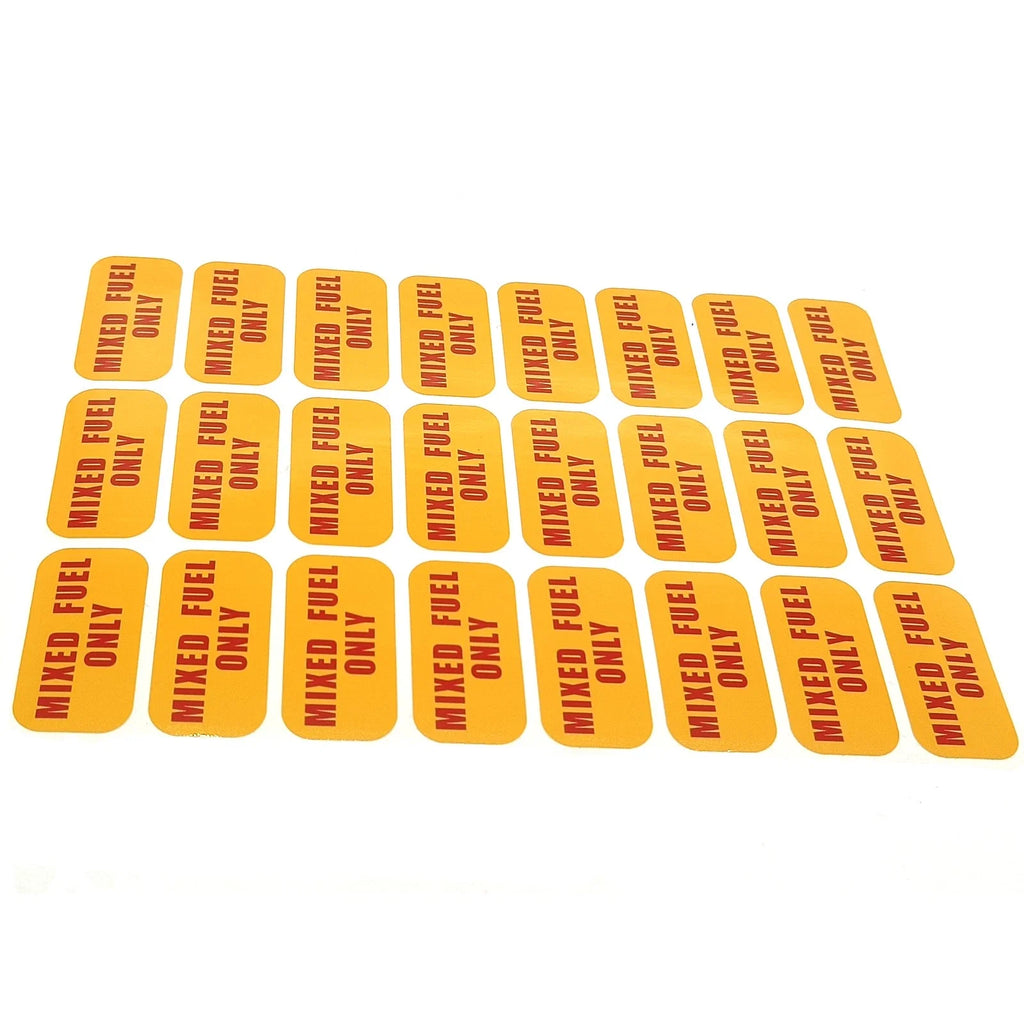 Mixed Fuel Only Sticker for Universal Use (Weather Proof)