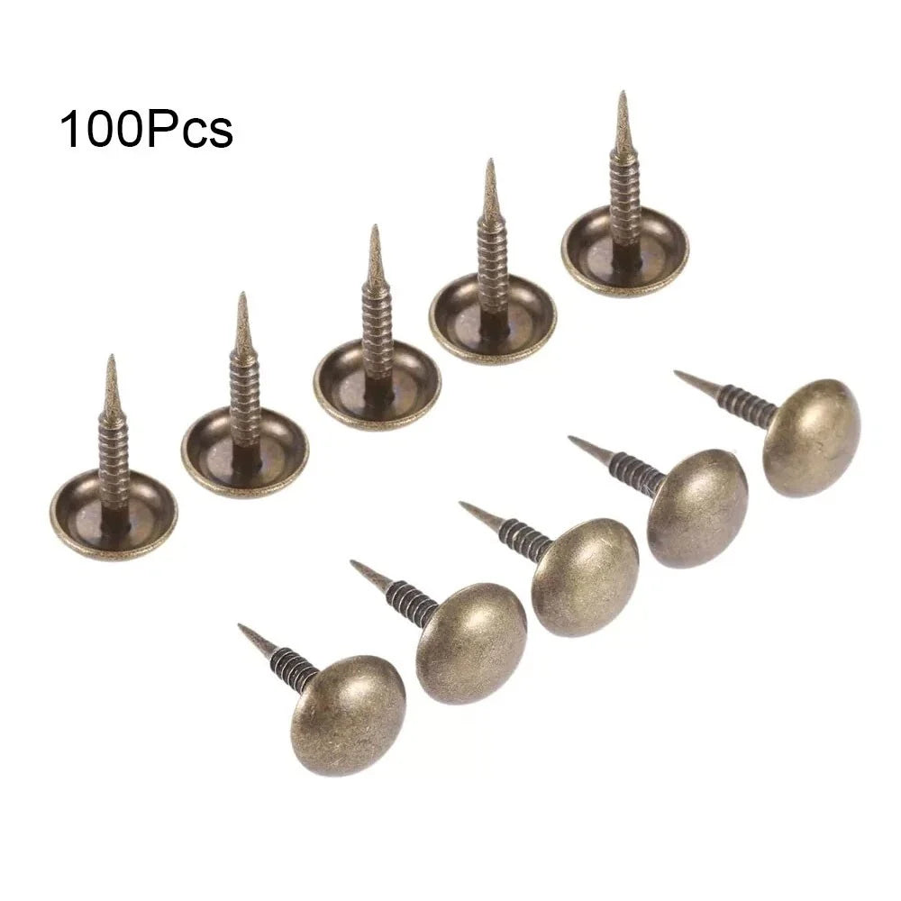 100X Antique Bronze Upholstery Nails Decorative Pin Tack Studs