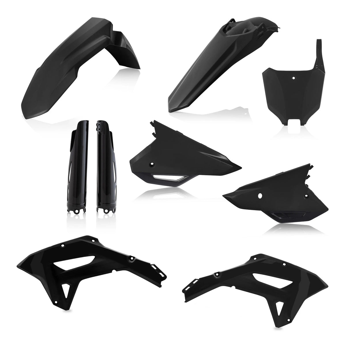 ACERBIS Plastic Kit Full HON Black – Fits Honda CRF450RX & CRF250RX 2021-2024