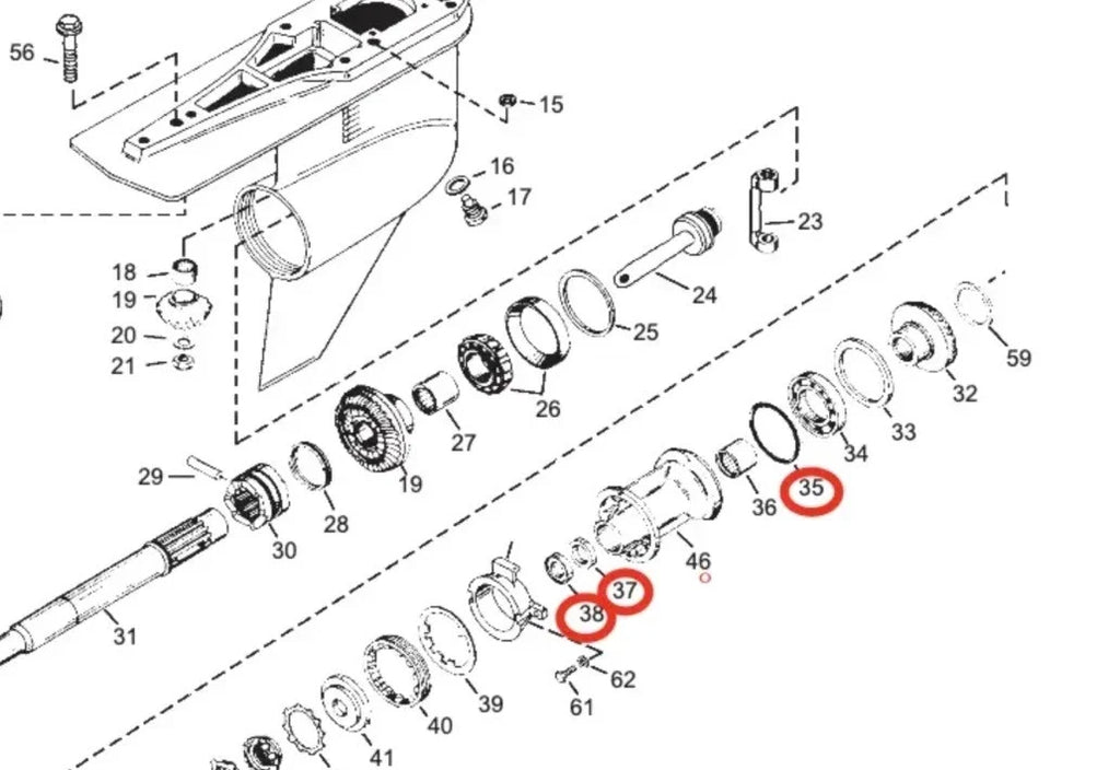 Lower Unit Oil Seal & O-ring Set for Mercruiser MR & Alpha One (26-14077, 896524)