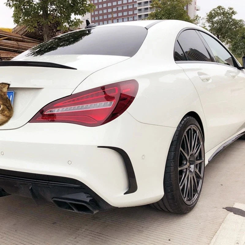 Gloss Black Rear Side Vent Trim Canards for Mercedes CLA C117 (2013–2019)