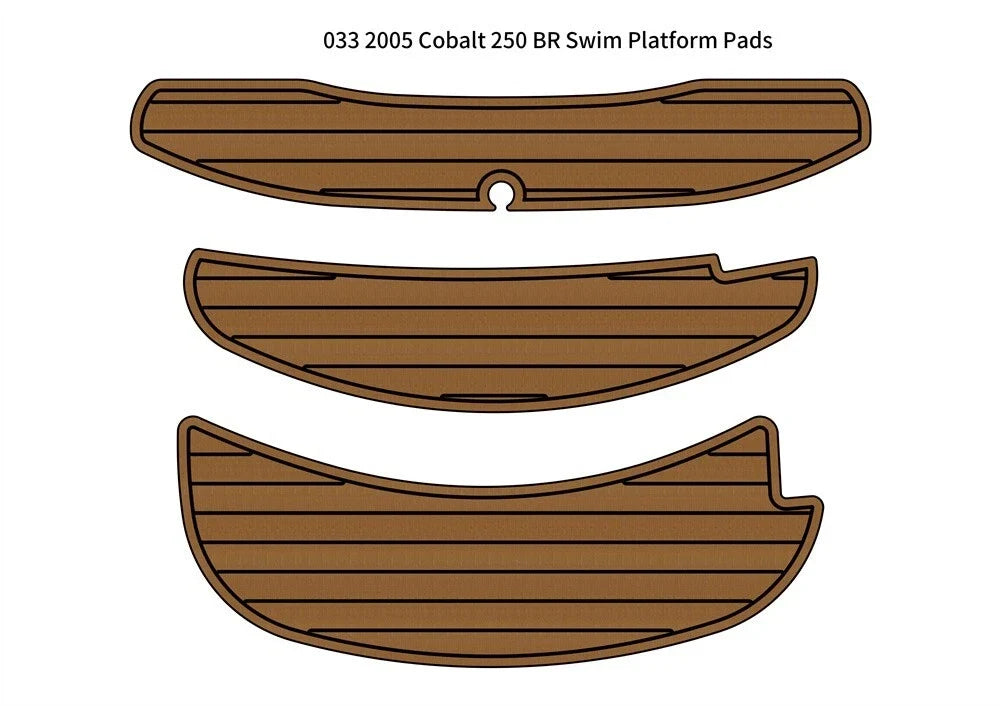 Swim Platform Step Pad for Cobalt 250 BR (2005) - EVA Foam Teak Deck Mat