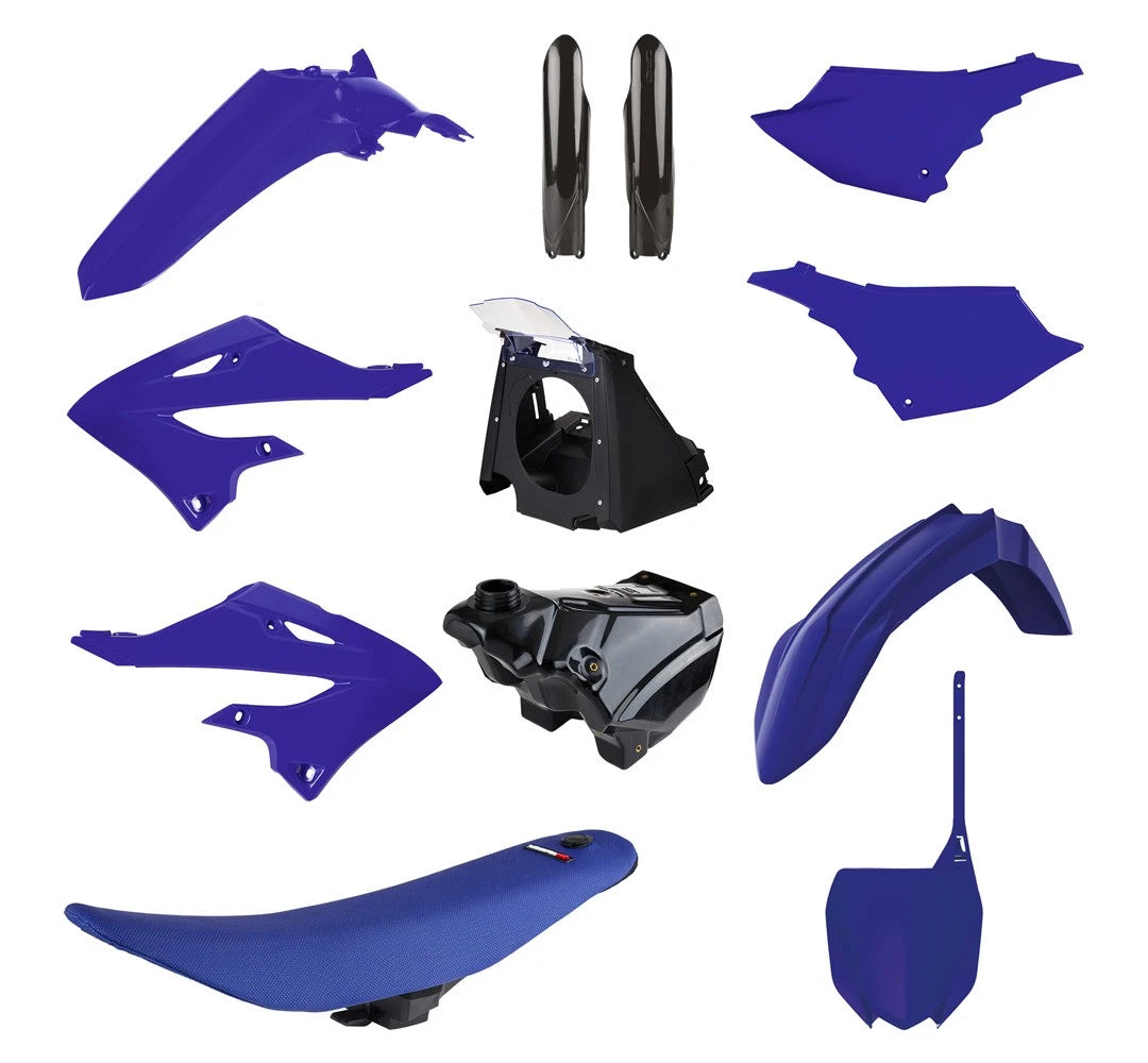 POLISPORT PLASTIC KIT + SEAT/TANK YAMAHA YZ250 02-21, OEM RE-STYLE 22-25