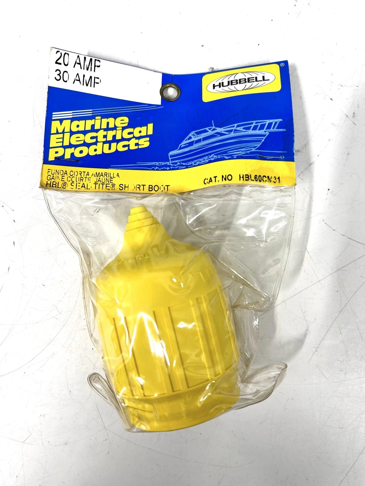 Hubbell HBL60CM31, Marine Seal Tite Short Boot 20/30 Amp