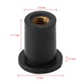 Pack of 20 M4 Rubber Well Nuts for Fairing & Screen Fixing (8mm Hole)