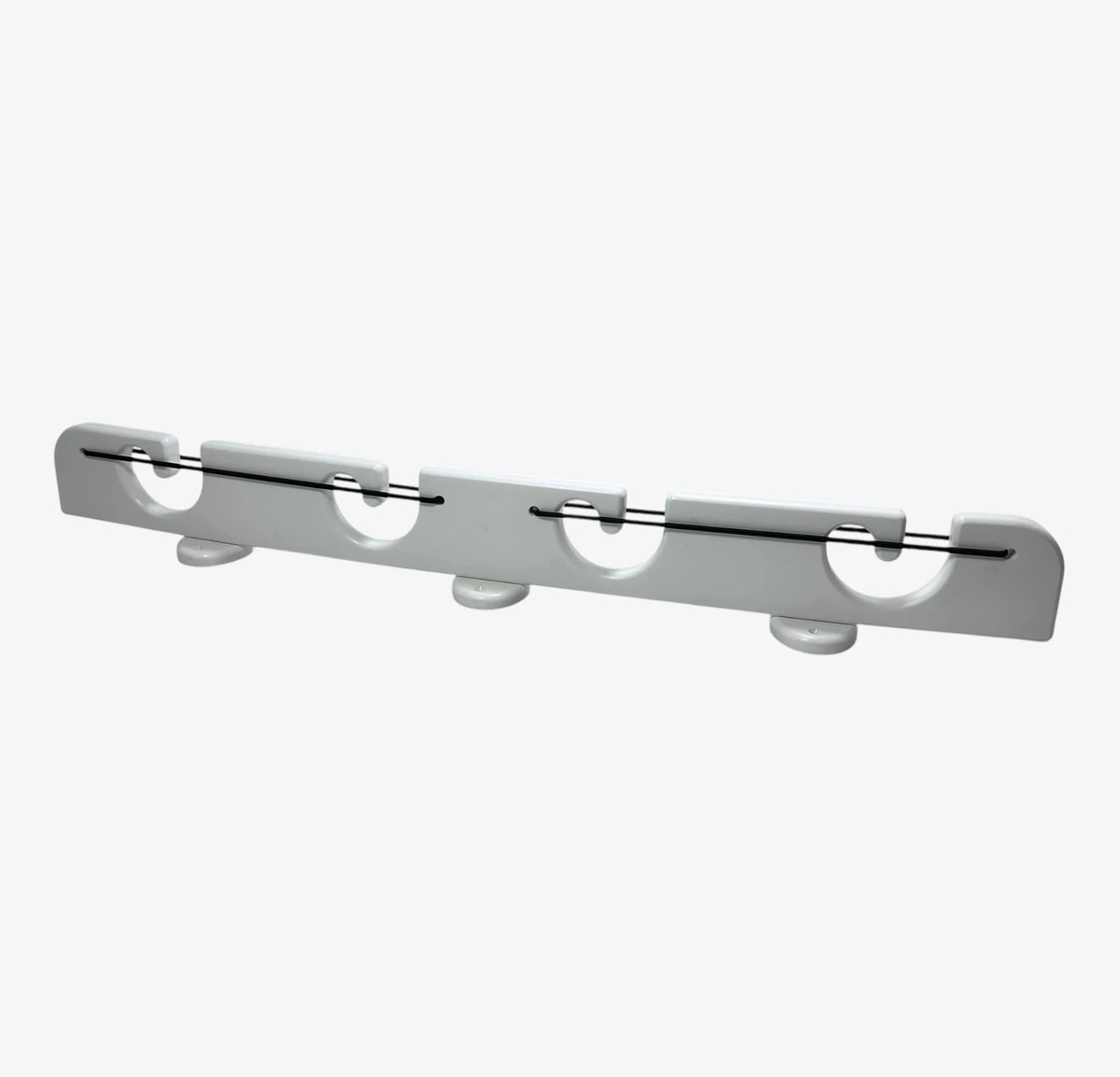 Marine Starboard Rod Storage, 4 Rod Holder - Rack,White, 32 1/2'' X 3