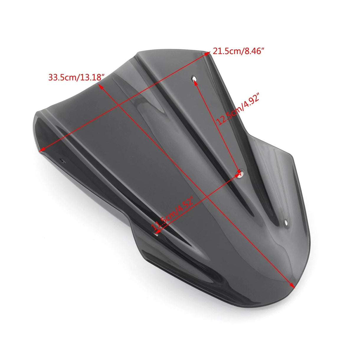 ABS Windshield Screen with Bracket for Kawasaki Z650 (2017–2023) Black
