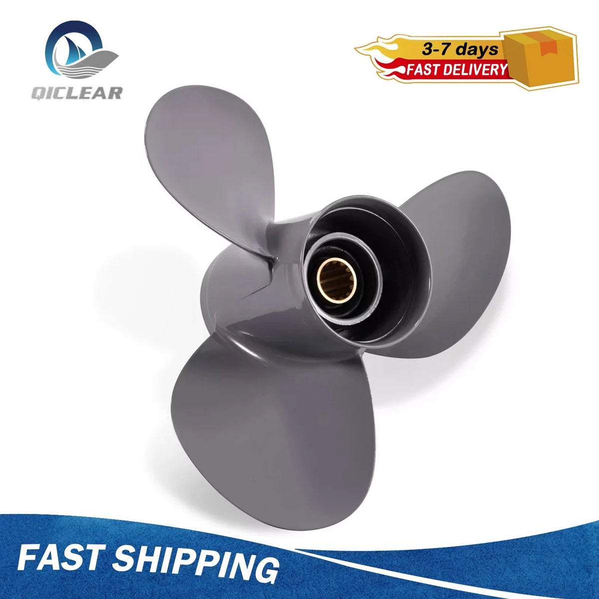 11 1/4x13 Aluminum Outboard Boat Propeller Fit Honda Engine 35-60HP 13 Spline,RH