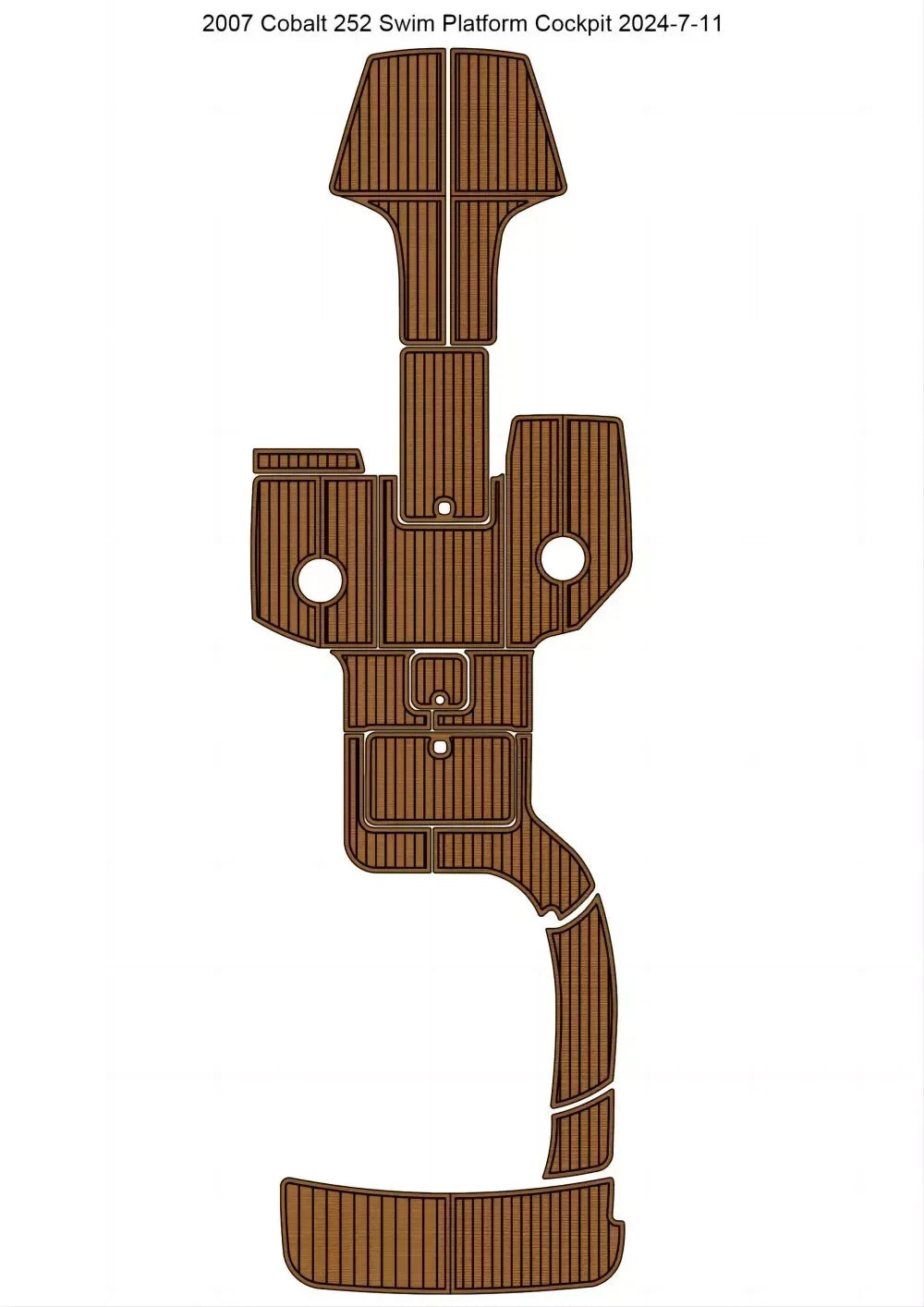 EVA Foam Teak Deck Flooring Mat for Cobalt 252 (2007)