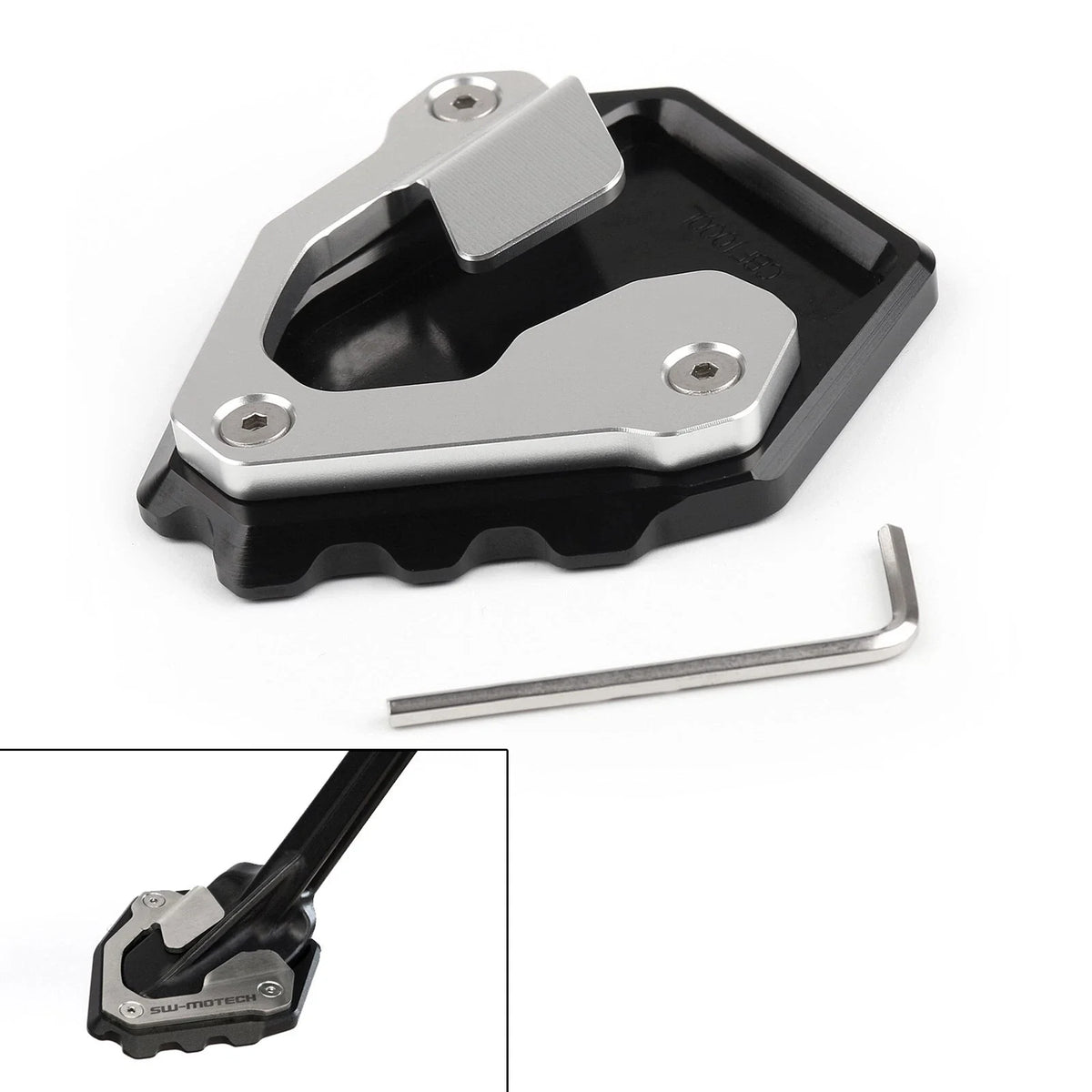 Side Pad Kickstand Extension Plate for Honda CRF1000L Africa Twin (2016–2020)