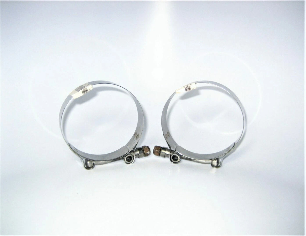 300110300 2 Pack Marine Industrial Engine 3" T-Bolt Exhaust Intake Hose Clamps